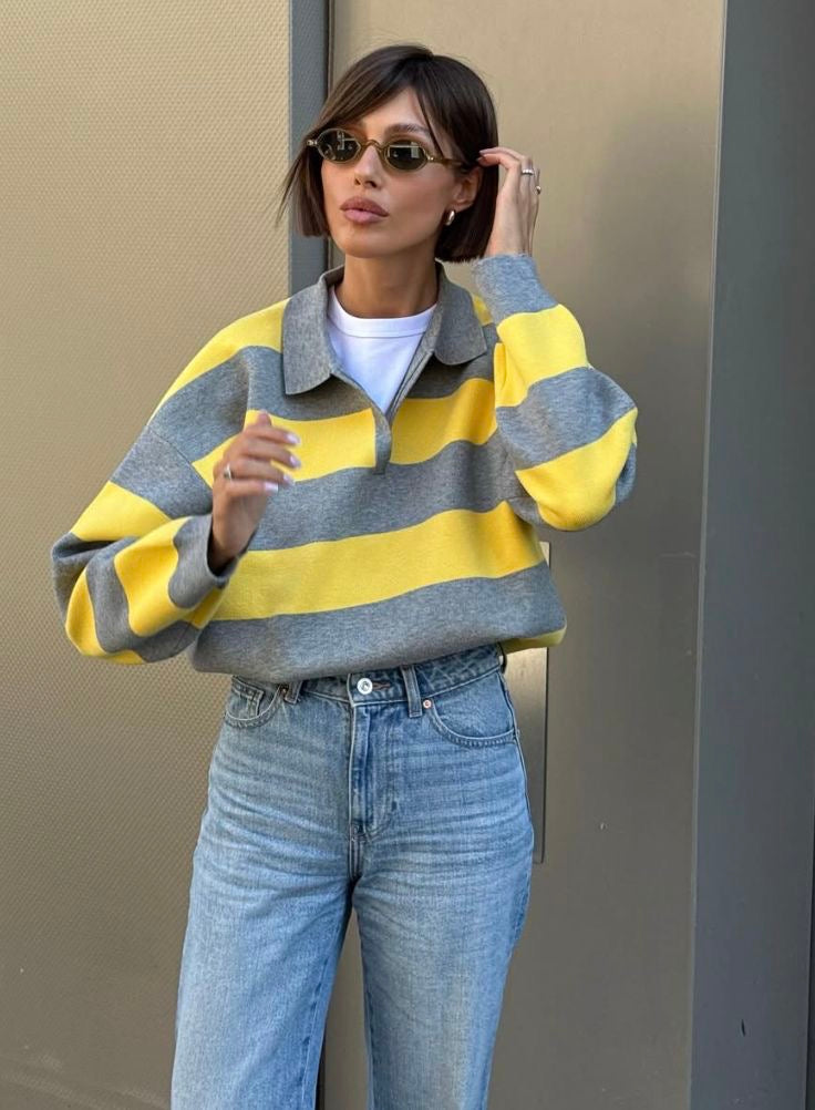 Polo Sweater Stripe