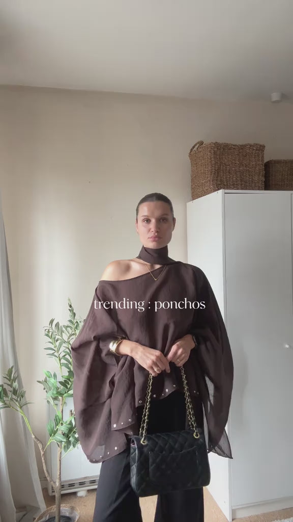Poncho Terracota
